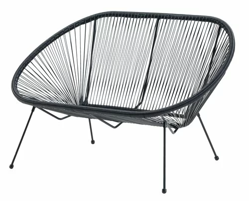 Loungesoffa UBBERUP 2-sits Svart 3 Loungesoffa UBBERUP 2-sits Svart