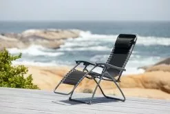 Solstol HALDEN Svart -Utemöbler affär 109005