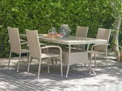 STRIB L200 Bord Natur + 4 GUDHJEM Stol Natur