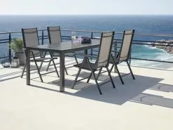 JUTLANDIA Bord MADERUP B90xL205 Svart -Utemöbler affär 121357