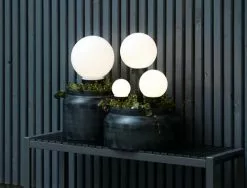 Solcellslampa SOL Ø25xH61 Vit -Utemöbler affär 149783