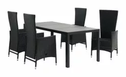 JUTLANDIA MAMRELUND L195 Grå + 4 SKIVE Svart -Utemöbler affär 149941