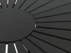 JUTLANDIA RANGSTRUP Ø110 Bord Svart + 4 ILDERHUSE Stol Natur -Utemöbler affär 150050