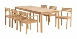 JUTLANDIA VESTERHAVET L210 Bord Teak + 4 VESTERHAVET Stol Teak -Utemöbler affär 151268