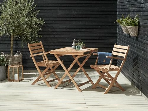 JUTLANDIA Klaffbord VESTERHAVET B70xL70 Teak 7 JUTLANDIA Klaffbord VESTERHAVET B70xL70 Teak - Bild 5