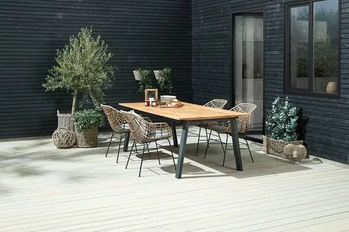 JUTLANDIA BARSMARK L210 Bord Teak + 4 ILDERHUSE Stol Natur 9 JUTLANDIA BARSMARK L210 Bord Teak + 4 ILDERHUSE Stol Natur - Bild 7