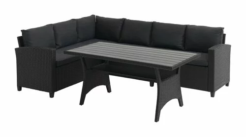 Loungeset ULLEHUSE 6-sits Förvaring Svart 4 Loungeset ULLEHUSE 6-sits Förvaring Svart - Bild 2