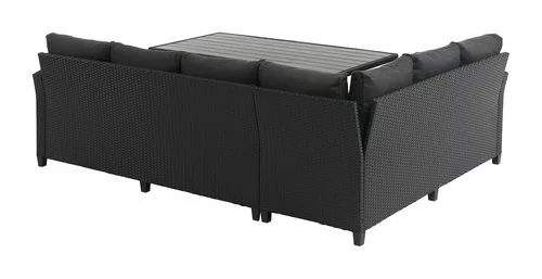 Loungeset ULLEHUSE 6-sits Förvaring Svart 5 Loungeset ULLEHUSE 6-sits Förvaring Svart - Bild 3