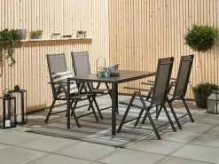 JERSORE L140 Bord Svart + 4 MELLBY Stol Svart