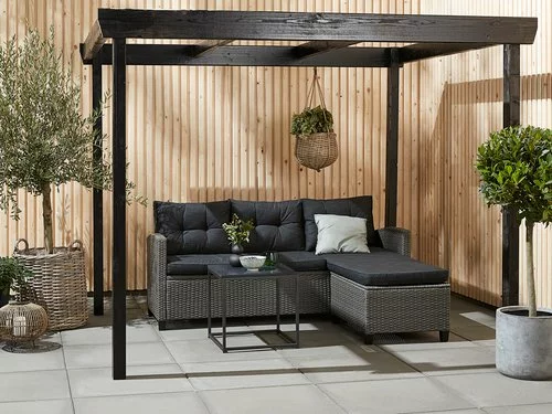 Loungesoffa MORA M/schäslong 3-sits Grå 3 Loungesoffa MORA M/schäslong 3-sits Grå - Bild 2