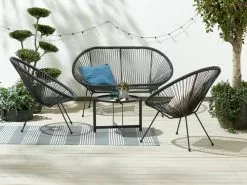 Loungestol UBBERUP Svart -Utemöbler affär 160365 1