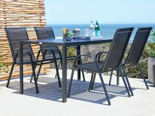 Stapelstol LEKNES Svart 4 Stapelstol LEKNES Svart - Bild 2