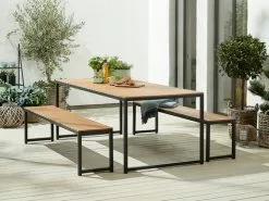 DAGSVAD L190 Bord Natur + 2 DAGSVAD Bänk Natur