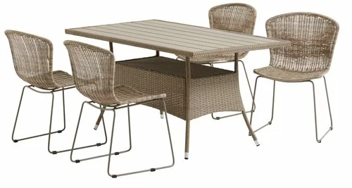 STRIB L150 Bord Natur + 4 HAJSTRUP Stol Natur 4 STRIB L150 Bord Natur + 4 HAJSTRUP Stol Natur - Bild 2