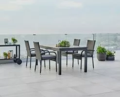 JUTLANDIA VATTRUP L206/319 Bord Svart + 4 GUDHJEM Stol Svart 10 JUTLANDIA VATTRUP L206/319 Bord Svart + 4 GUDHJEM Stol Svart -Utemöbler affär 178435 1