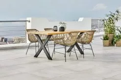 JUTLANDIA ELLEKILDE L180 Bord Teak + 4 ILDERHUSE Stol Natur 11 JUTLANDIA ELLEKILDE L180 Bord Teak + 4 ILDERHUSE Stol Natur -Utemöbler affär 178472