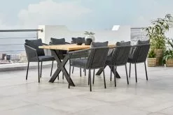 JUTLANDIA ELLEKILDE L180 Bord Teak + 4 BRAVA Stol Grå Snabbtorkande 9 JUTLANDIA ELLEKILDE L180 Bord Teak + 4 BRAVA Stol Grå Snabbtorkande -Utemöbler affär 178479