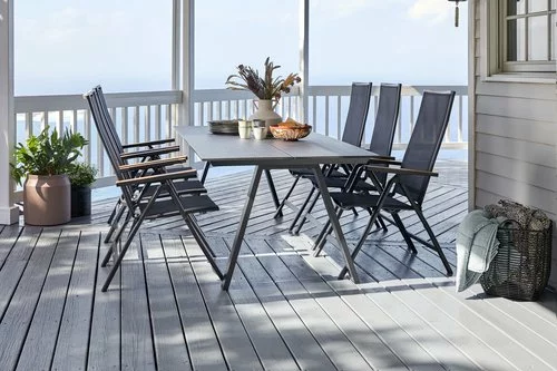 JUTLANDIA FAUSING L220 Bord Svart + 4 BREDSTEN Stol Svart 7 JUTLANDIA FAUSING L220 Bord Svart + 4 BREDSTEN Stol Svart - Bild 5