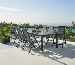 JUTLANDIA HAGEN L214 Bord Grå + 4 MYSEN Stol Grå -Utemöbler affär 178553