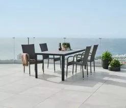 JUTLANDIA Bord PINDSTRUP B90xL205 Grå -Utemöbler affär 178687