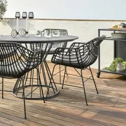 Stol ILDERHUSE Svart -Utemöbler affär 180549