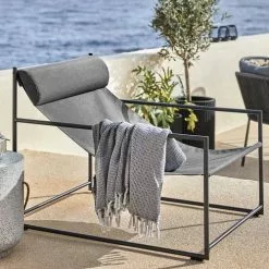 Loungestol OPPSAL Grå -Utemöbler affär 180595