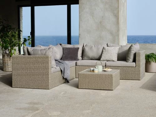 Loungeset RAVNDRUP Modul 5-sits Natur 3 Loungeset RAVNDRUP Modul 5-sits Natur