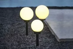 Solcellslampa SOL Ø15xH44 Vit -Utemöbler affär 181964 1