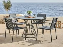 JUTLANDIA Stapelstol NABE Svart -Utemöbler affär 182212 1