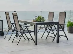 JUTLANDIA Bord VATTRUP B95xL206/319 Svart -Utemöbler affär 182263 1