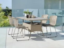 STRIB L150 Bord Natur + 4 HAJSTRUP Stol Natur