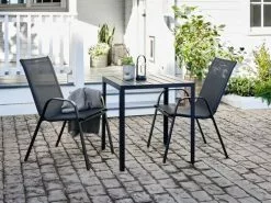 JERSORE L70 Bord Svart + 2 LEKNES Stol Svart