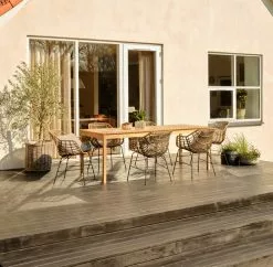 JUTLANDIA VESTERHAVET L210 Bord Teak + 4 ILDERHUSE Stol Natur 9 JUTLANDIA VESTERHAVET L210 Bord Teak + 4 ILDERHUSE Stol Natur -Utemöbler affär 182548