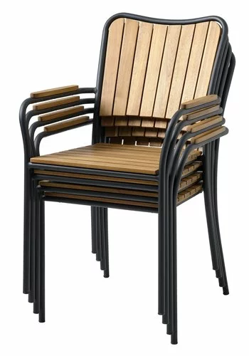 Stapelstol BASTRUP Natur/svart 4 Stapelstol BASTRUP Natur/svart - Bild 2