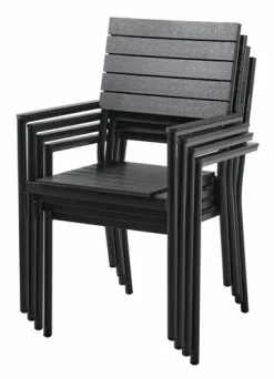 JUTLANDIA Stapelstol PADHOLM Svart 10 JUTLANDIA Stapelstol PADHOLM Svart -Utemöbler affär 199003