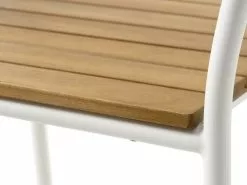 Stapelstol BASTRUP Natur/vit -Utemöbler affär 199152