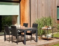 JUTLANDIA Bord VATTRUP B95xL170/273 Svart -Utemöbler affär 199980