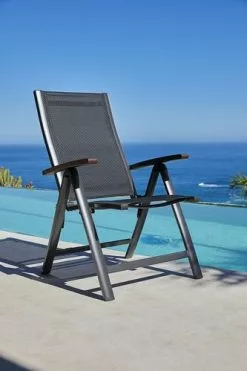 JUTLANDIA Positionsstol LIMHAMN Grå -Utemöbler affär 201307