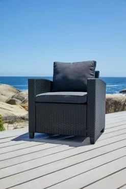 Loungestol ULLEHUSE Svart -Utemöbler affär 201362