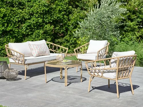 Loungeset JENNUM 4-sits Natur 3 Loungeset JENNUM 4-sits Natur
