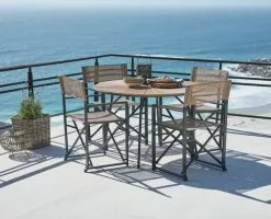 JUTLANDIA Bord RANGSTRUP Ø110 Natur/svart -Utemöbler affär 201569