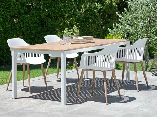 JUTLANDIA RAMTEN L206 Bord Hårdträ + 4 RAVNEBAKKE Stol Vit 3 JUTLANDIA RAMTEN L206 Bord Hårdträ + 4 RAVNEBAKKE Stol Vit