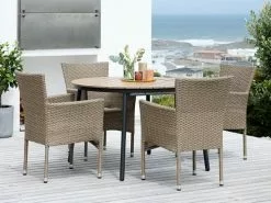 JUTLANDIA TAGEHOLM L120/170 Bord Natur + 4 AIDT Stol Natur