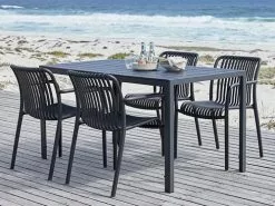 Bord JERSORE B80xL140 Svart -Utemöbler affär 201752