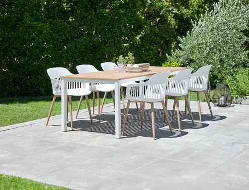 JUTLANDIA RAMTEN L206 Bord Hårdträ + 4 RAVNEBAKKE Stol Vit 5 JUTLANDIA RAMTEN L206 Bord Hårdträ + 4 RAVNEBAKKE Stol Vit - Bild 3