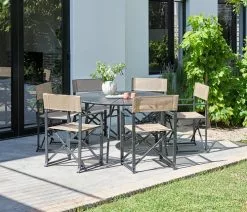 JUTLANDIA Bord RANGSTRUP Ø130 Svart/svart -Utemöbler affär 201764 1