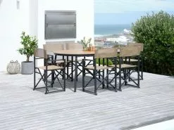 JUTLANDIA TAGEHOLM L120/170 Bord Natur + 4 NAGELSTI Klappstol Svart 9 JUTLANDIA TAGEHOLM L120/170 Bord Natur + 4 NAGELSTI Klappstol Svart -Utemöbler affär 201768