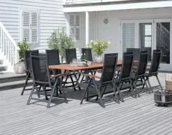 JUTLANDIA YTTRUP L210/300 Bord Hårdträ + 4 LIMHAMN Stol Grå 10 JUTLANDIA YTTRUP L210/300 Bord Hårdträ + 4 LIMHAMN Stol Grå -Utemöbler affär 201790