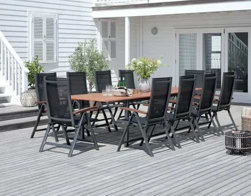 JUTLANDIA YTTRUP L210/300 Bord Hårdträ + 4 LIMHAMN Stol Grå 6 JUTLANDIA YTTRUP L210/300 Bord Hårdträ + 4 LIMHAMN Stol Grå - Bild 4