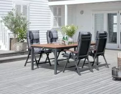 JUTLANDIA YTTRUP L210/300 Bord Hårdträ + 4 LIMHAMN Stol Grå 11 JUTLANDIA YTTRUP L210/300 Bord Hårdträ + 4 LIMHAMN Stol Grå -Utemöbler affär 201796 1